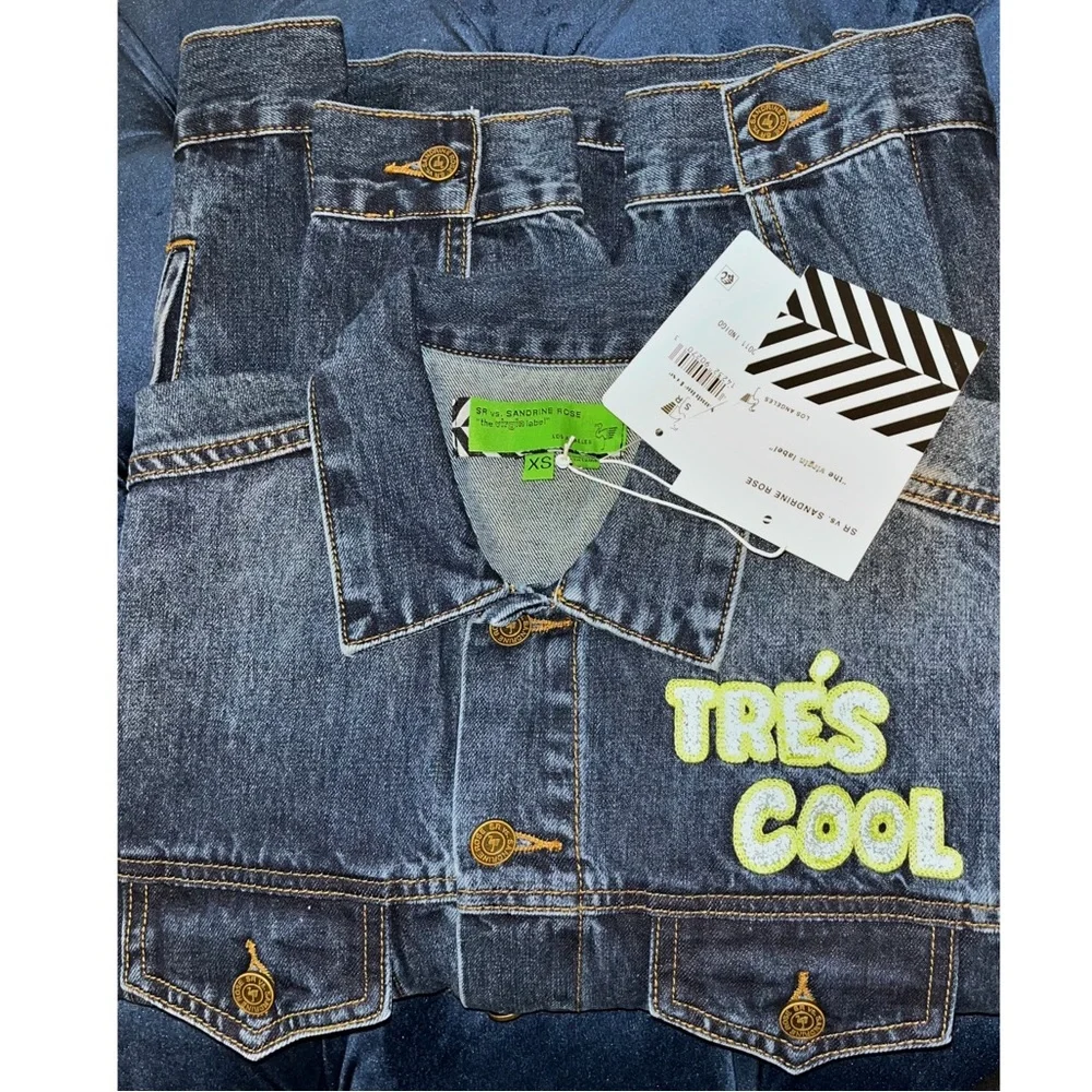 Sandrine Rose xFree People ‘Tres Cool’ Oversized Denim Jacket Size Extra Small - Picture 8 of 8